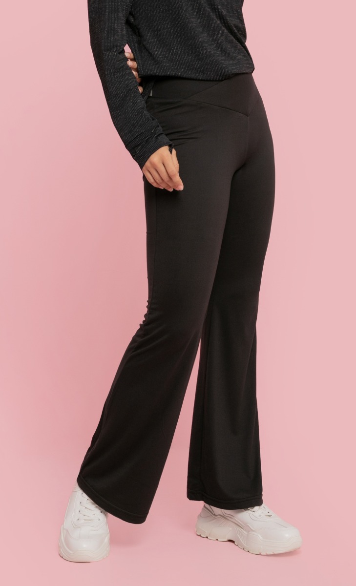 High-Rise Flare Pants in Black