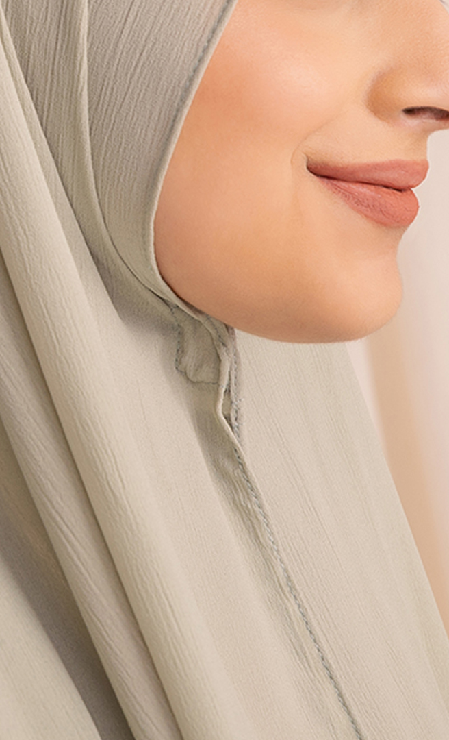 Nikaia Magnetic Triangle Chiffon Hijab in Sage image 2
