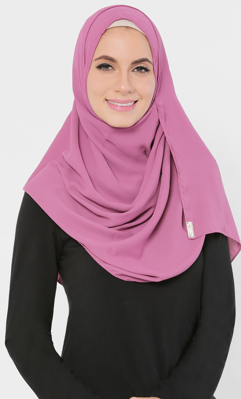 Ameela Instant Shawl in Magenta image 2