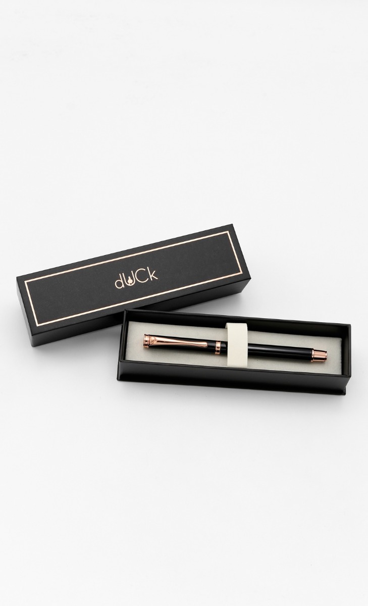 The Mighty dUCk Pen in Black and Rose Gold image 2