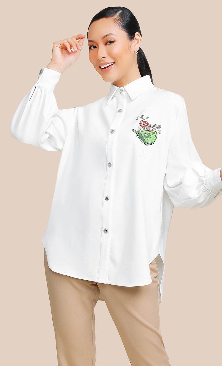 The Merdeka dUCk by Kenji Chai Collar Shirt - Cendol image 2