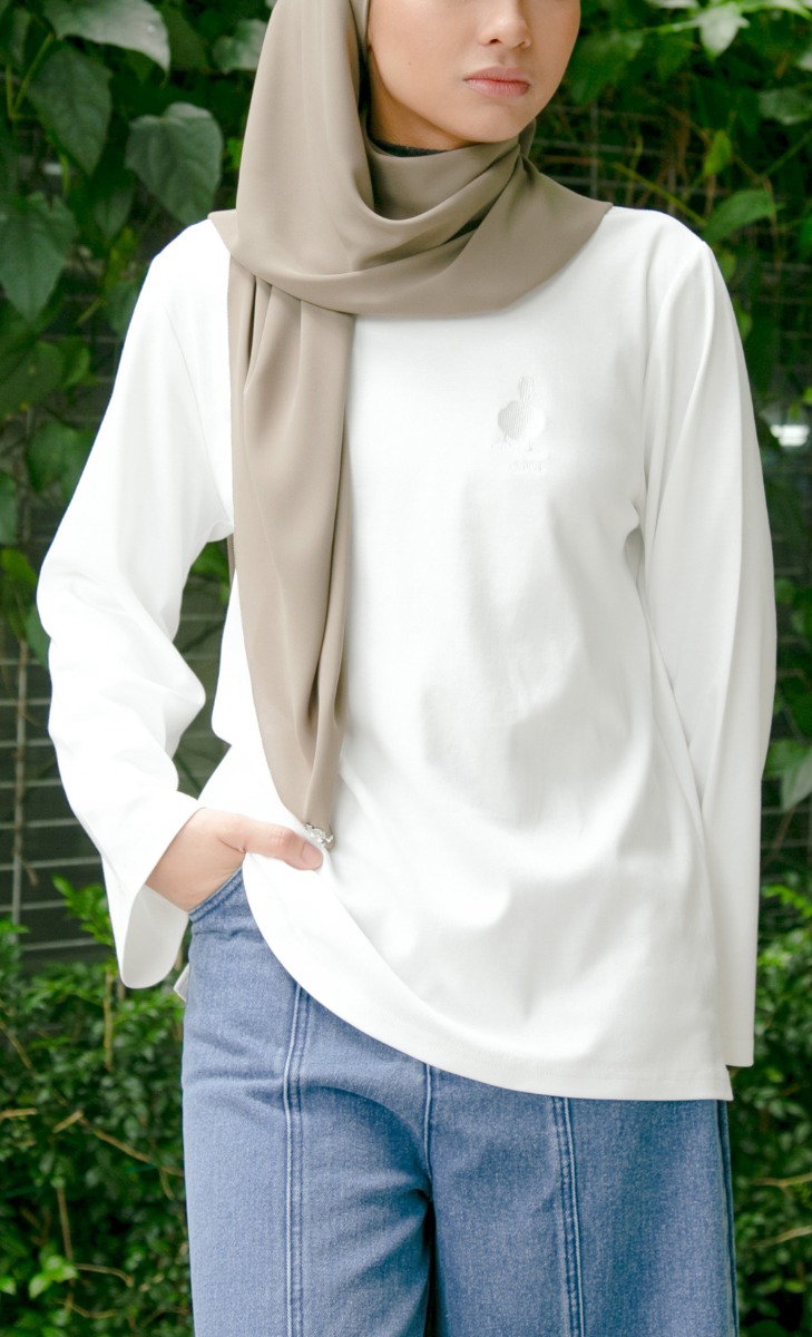 dUCk Basic Long Sleeves T-Shirt in White