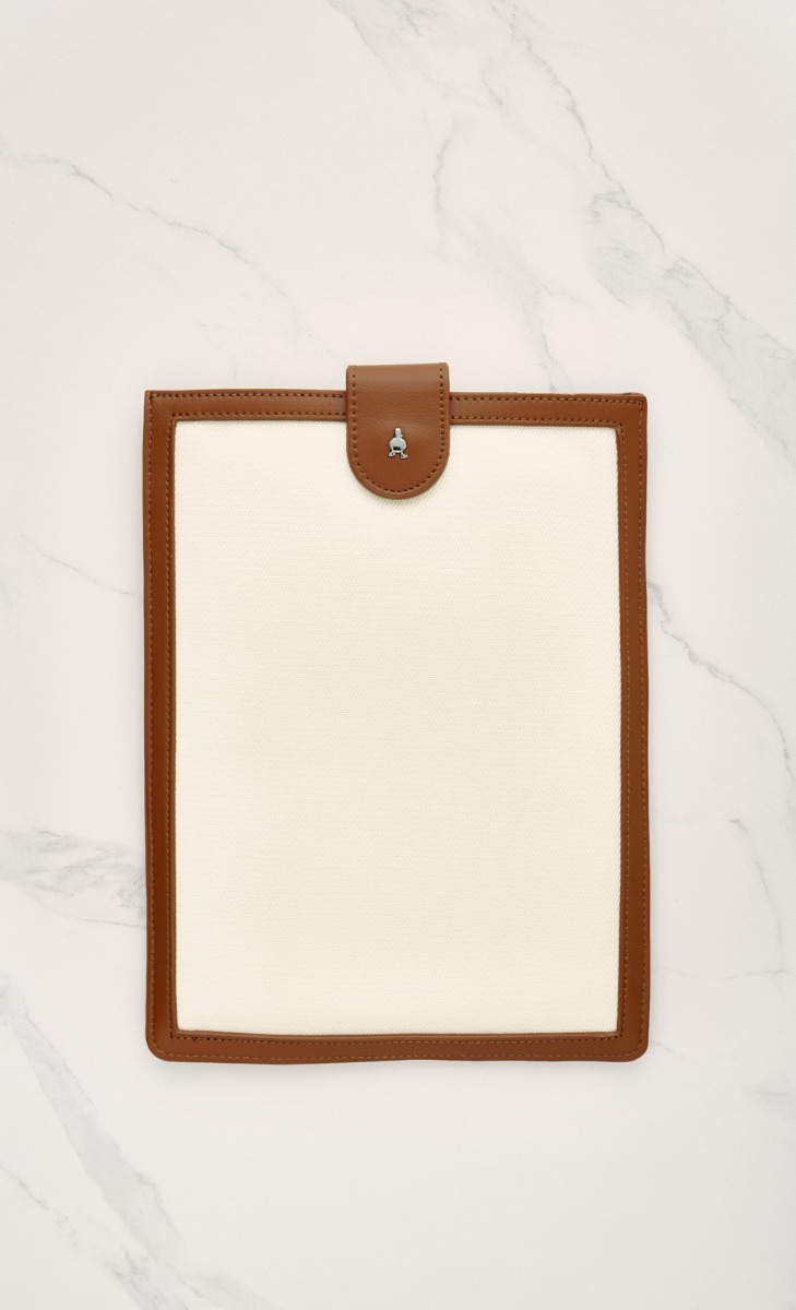 Canvas iPad Sleeve in Chocolate