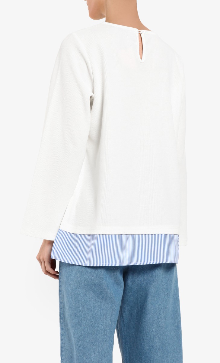 Shirt Jumper in Off White  image 2