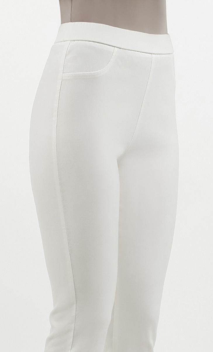 Stretch Jegging Pants In Off White image 2