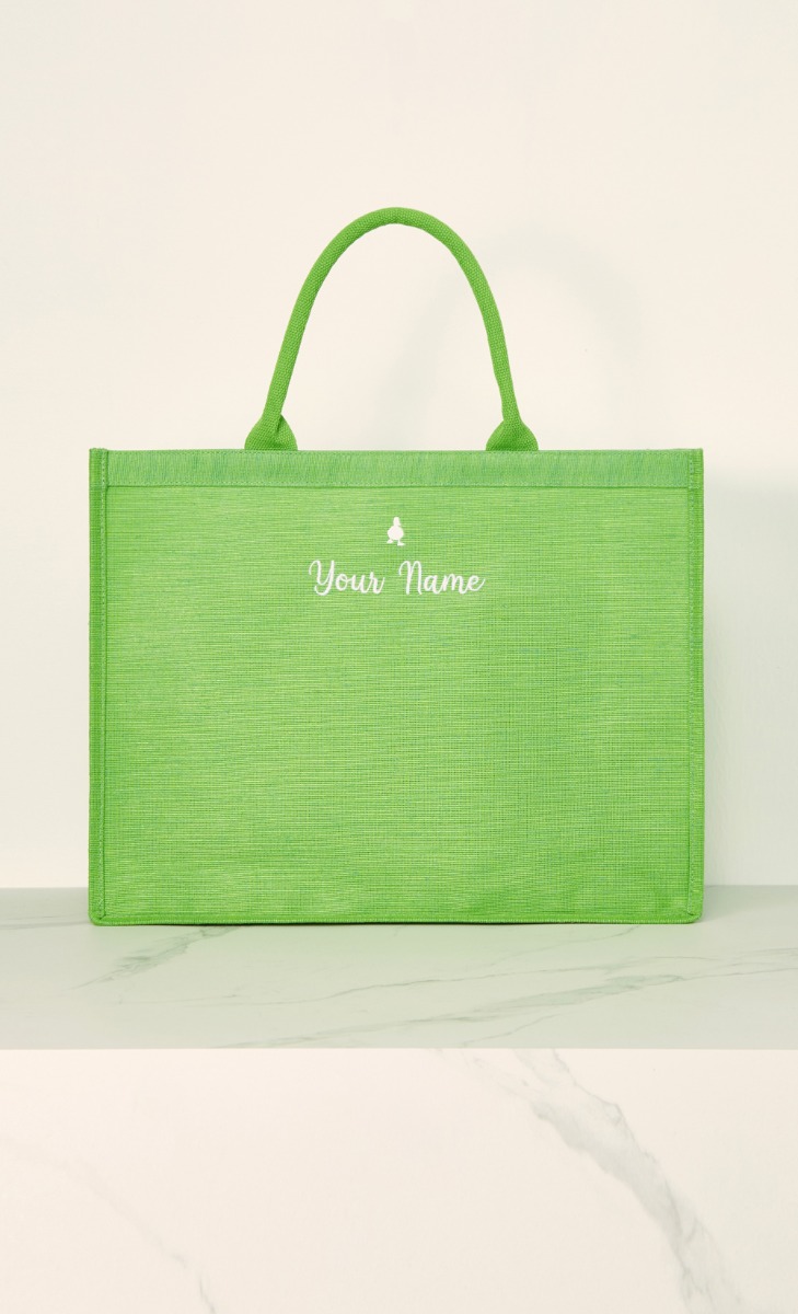 Shopping Bag With Pocket  - Green (Personalise It)