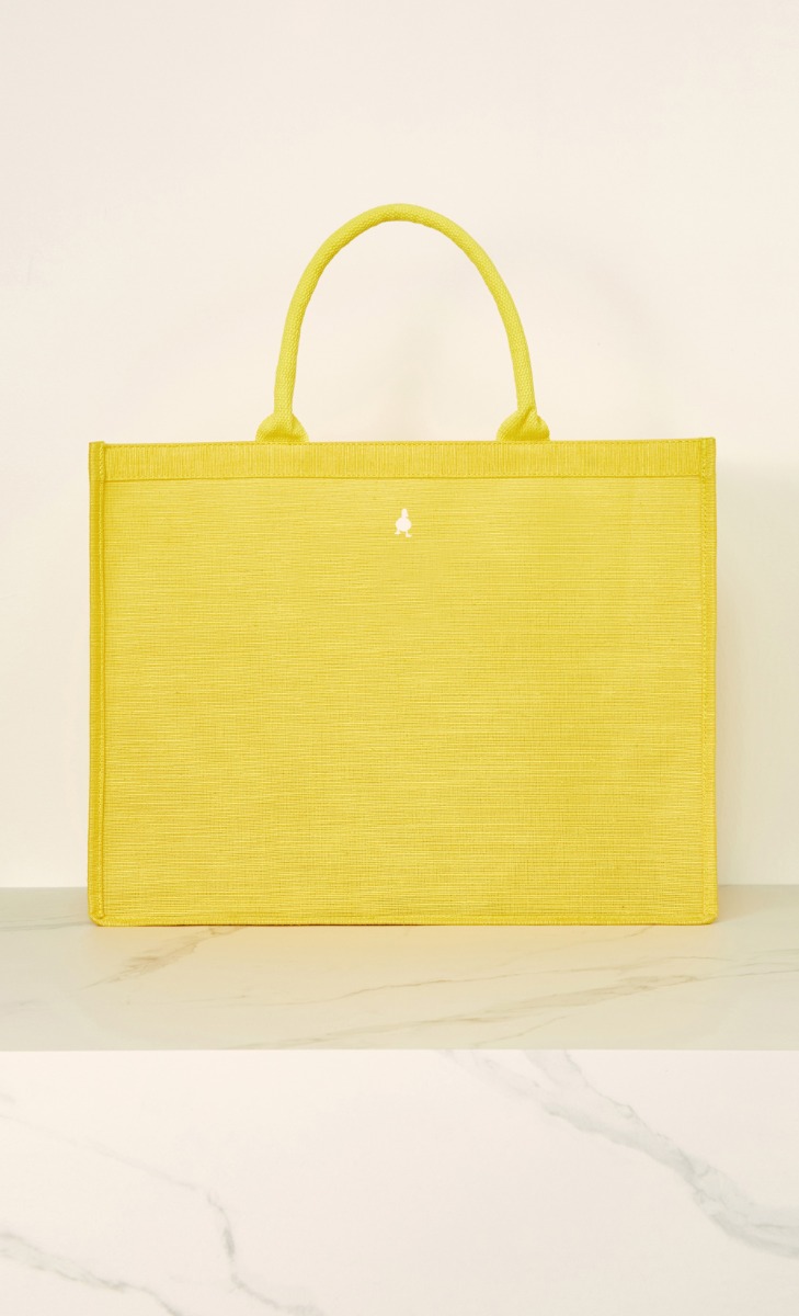 Shopping Bag With Pocket  - Yellow