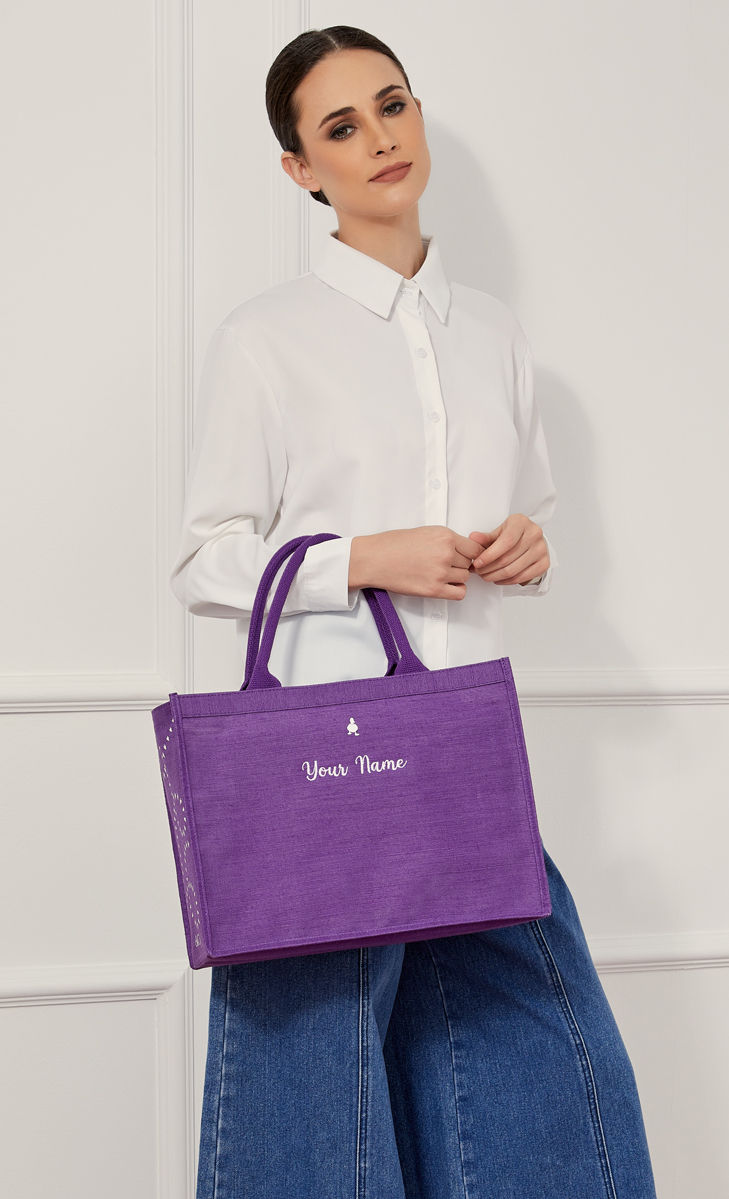 The dUCk Mini Shopping Bag - Classic Purple (Personalise It) image 2