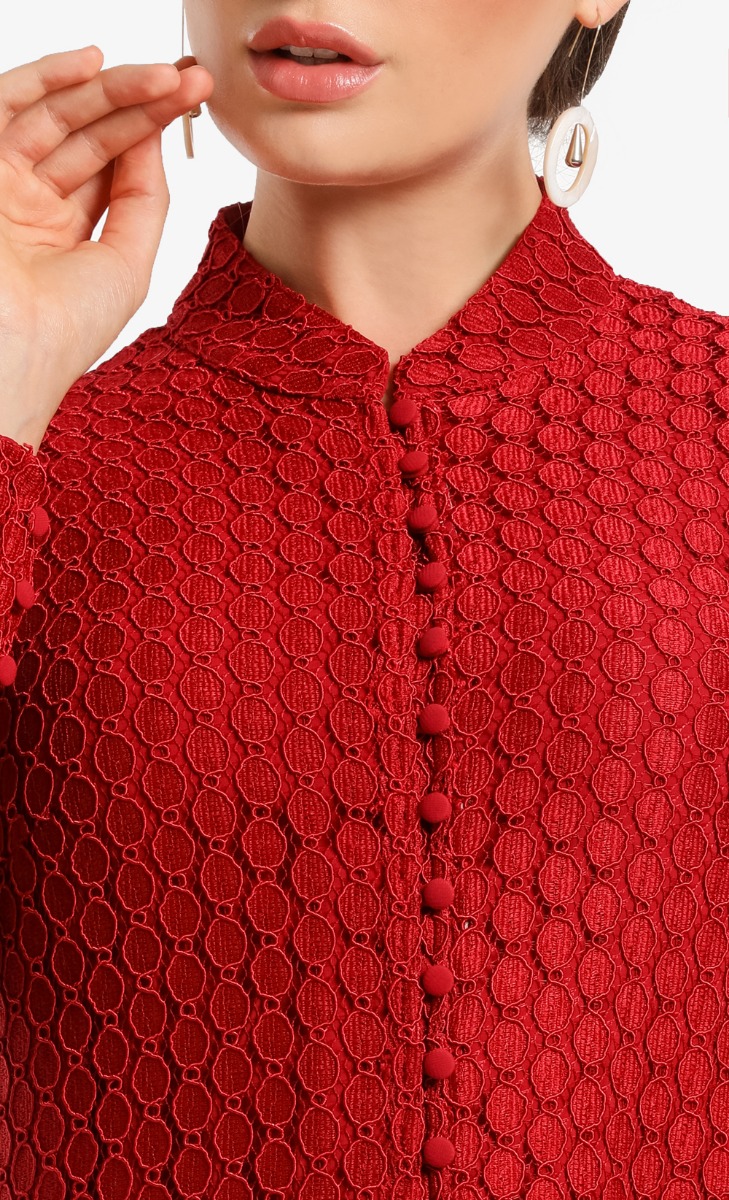 Kak Ku Set in Maroon image 2