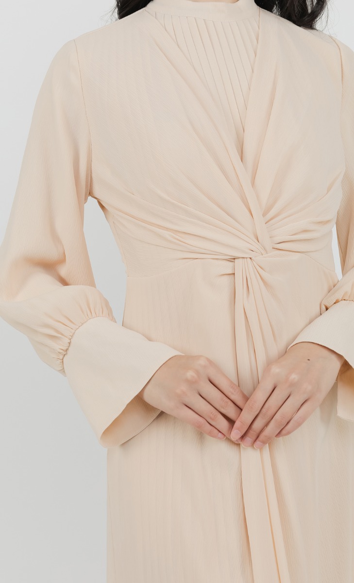Knotted Dress in Champagne image 2