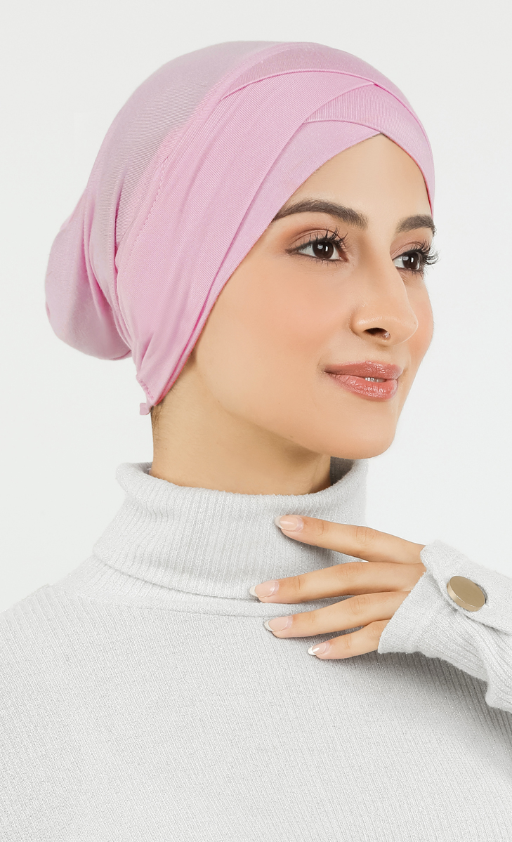 Vienna Criss Cross Inner Hijab in Light Blush