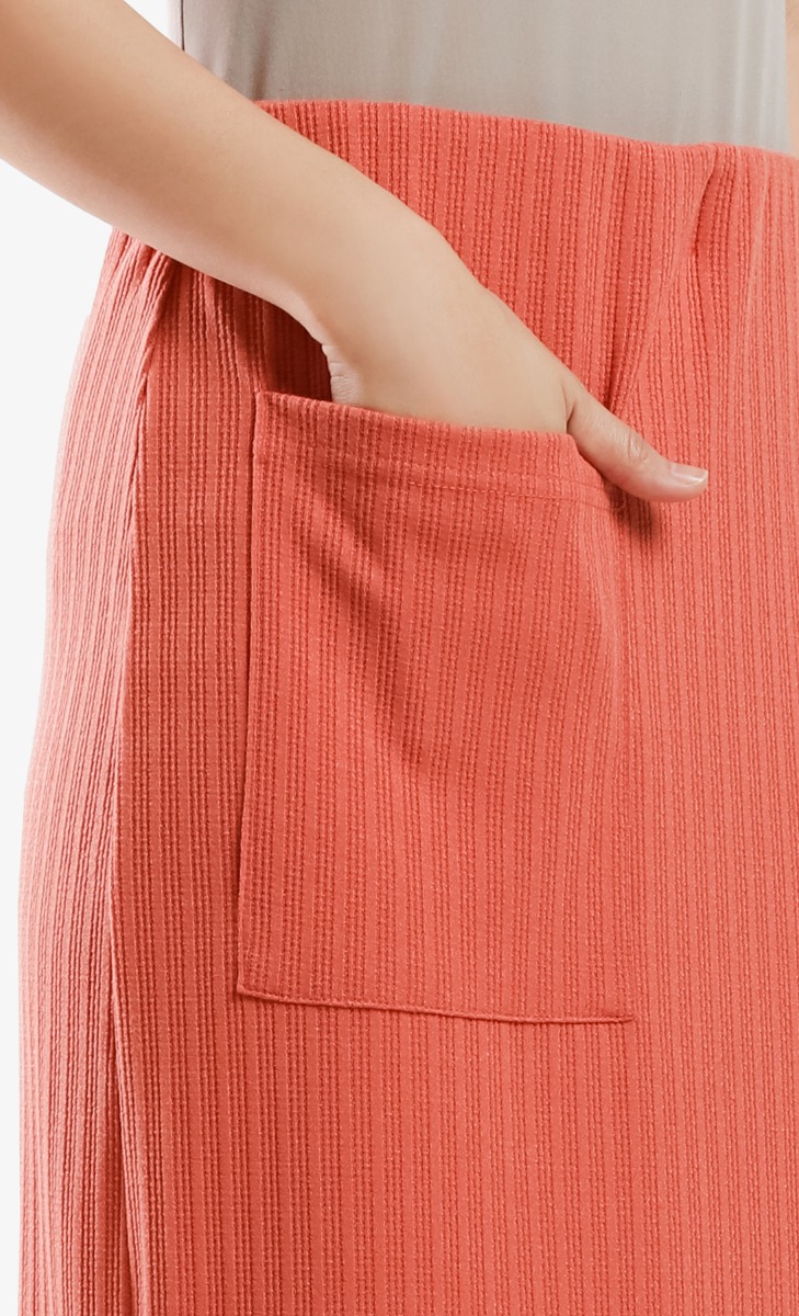 Comeback Textured Knit Skirt in Sunkiss image 2