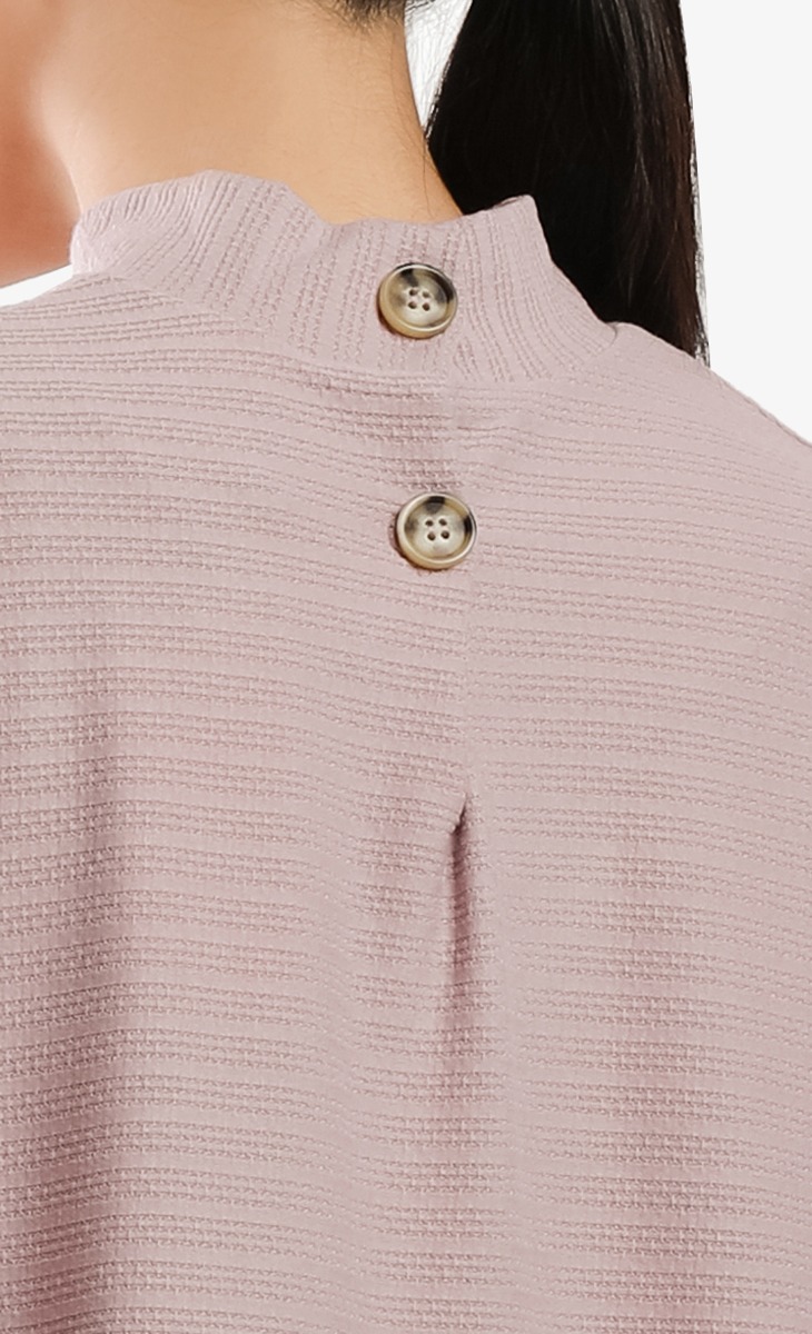 Comeback Textured Knit Top in Lilac image 2