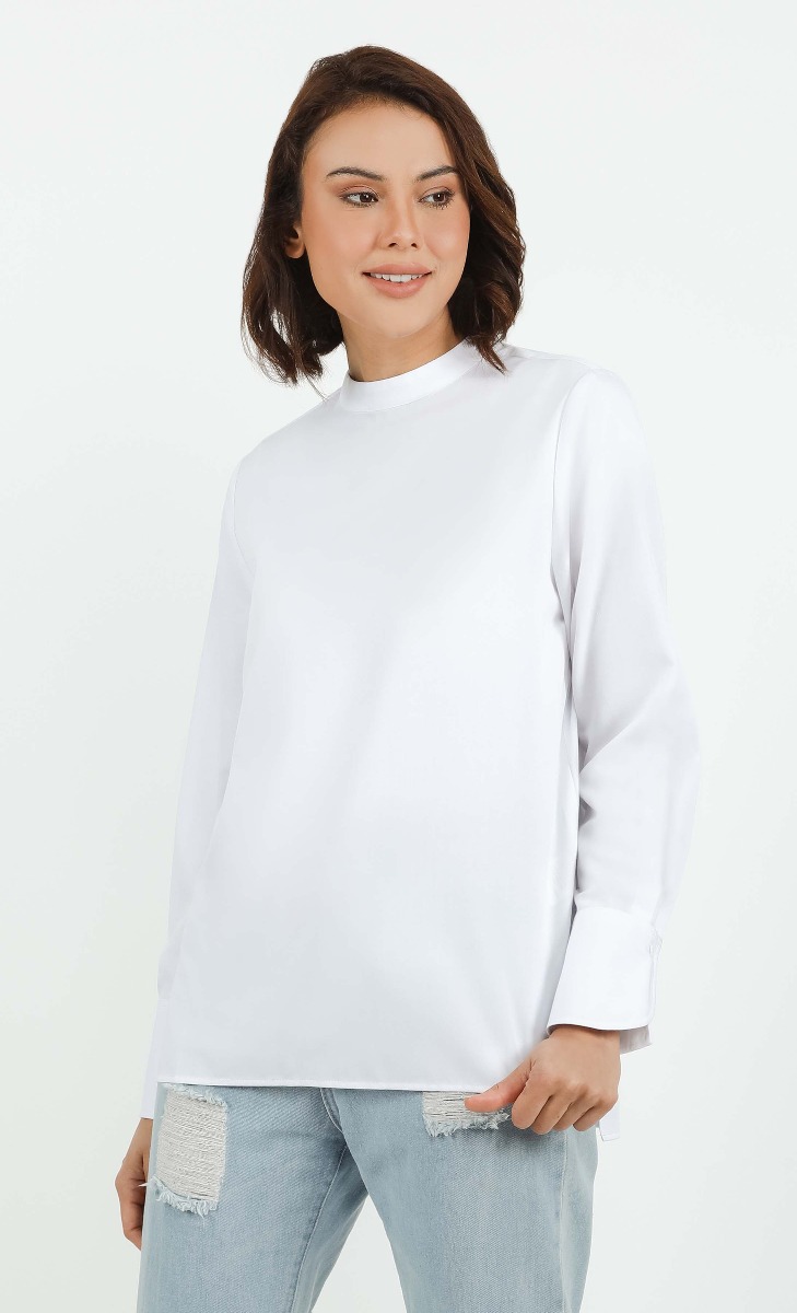 Toyobo Long Sleeve Top in White
