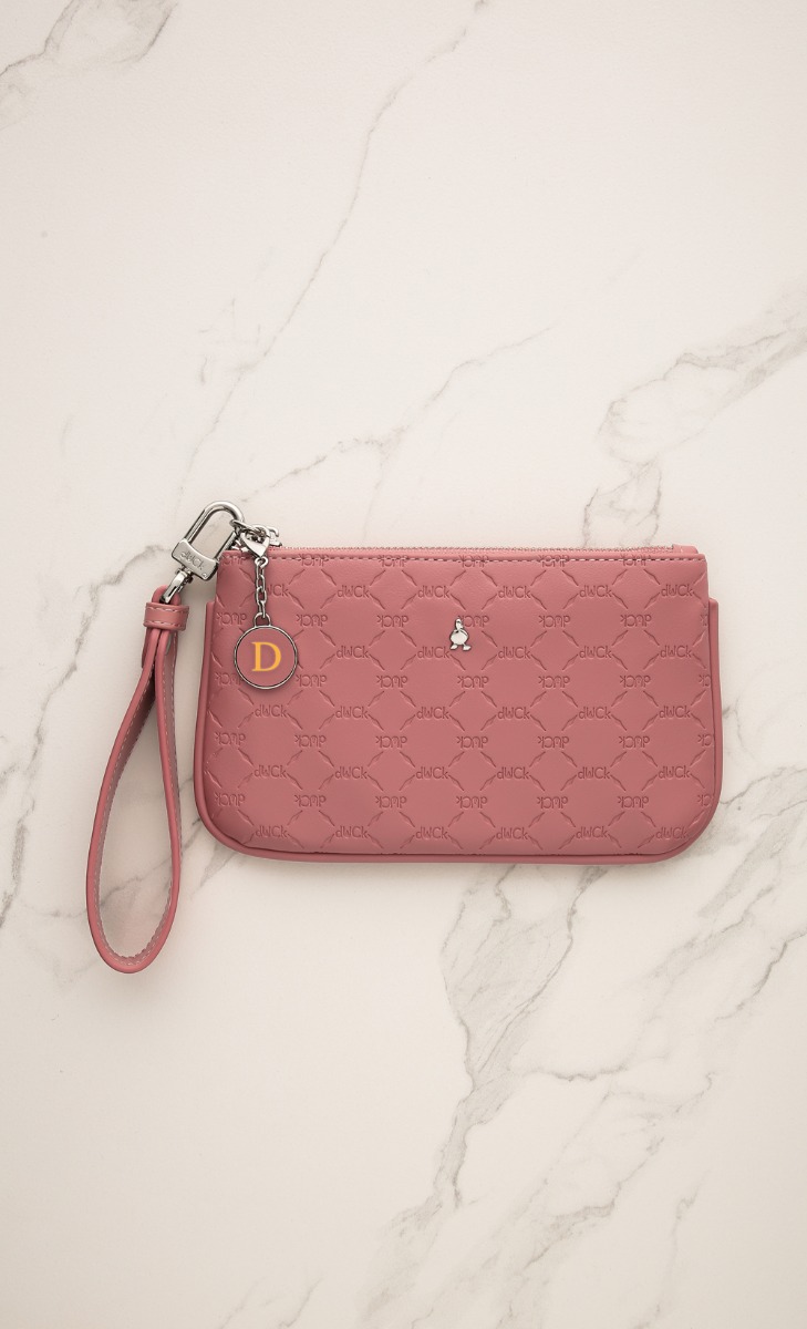 dUCk Monogram Wristlet in Lychee (Personalise It)