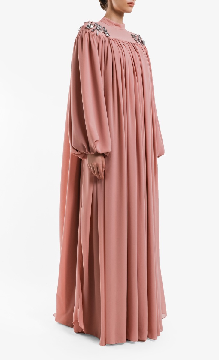 Mabul Dress in Plain Blush Pink