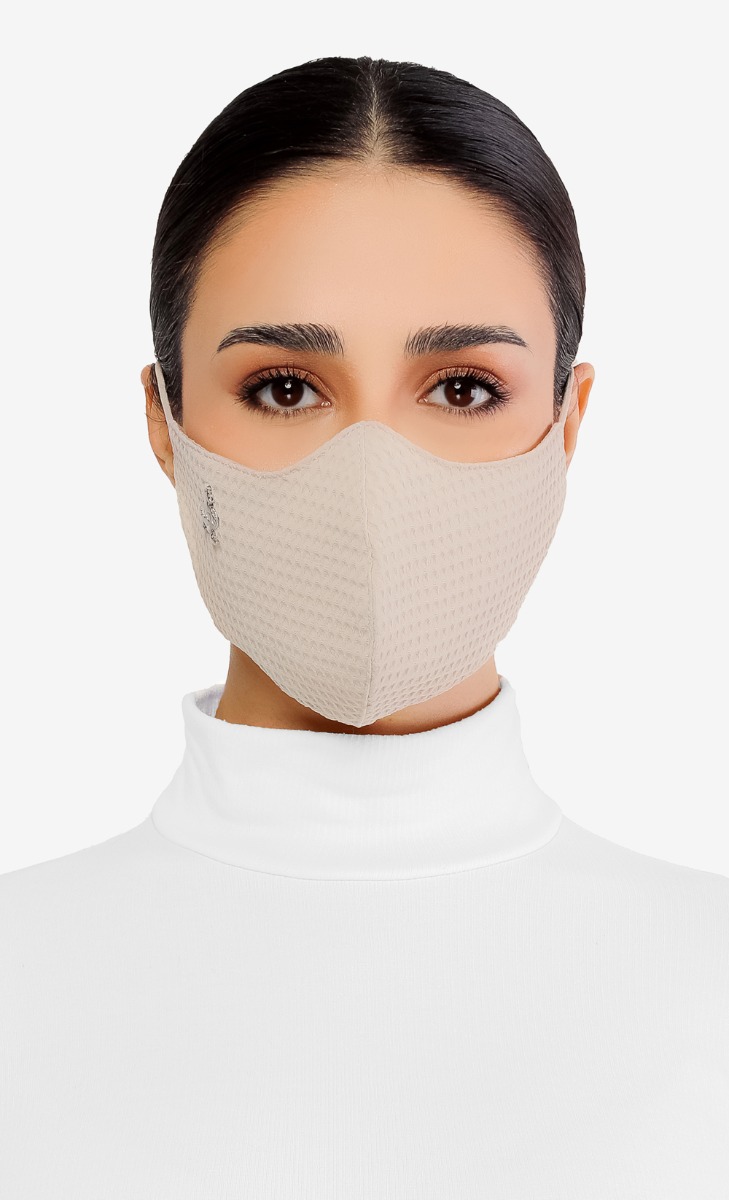 Textured Face Mask (Head-loop) in Macadamia