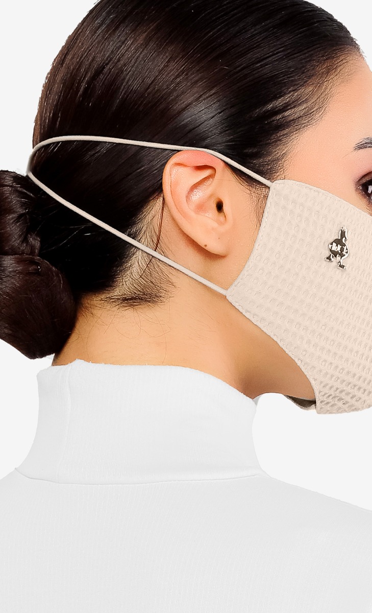 Textured Face Mask (Head-loop) in Macadamia image 2