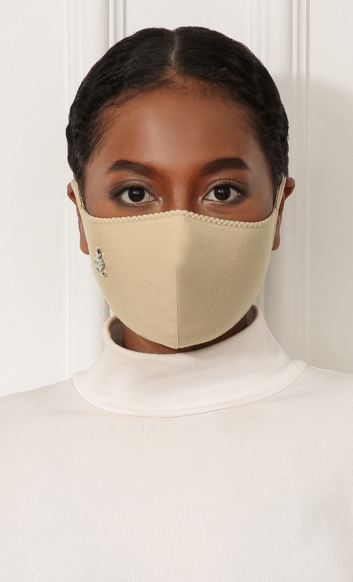 Jersey Face Mask (Tie-back) in Madeleine image 2