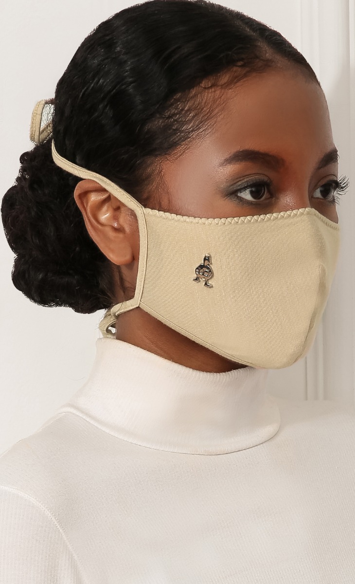 Jersey Face Mask (Tie-back) in Madeleine