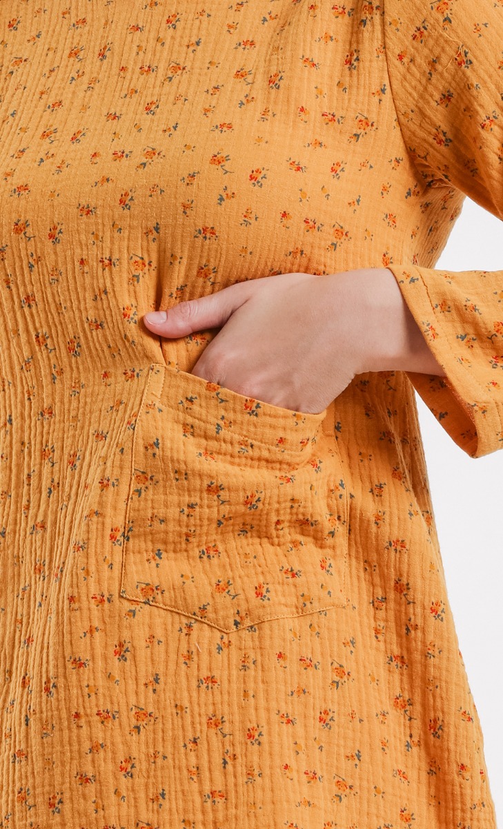 Malis Kurung Set in Mustard image 2