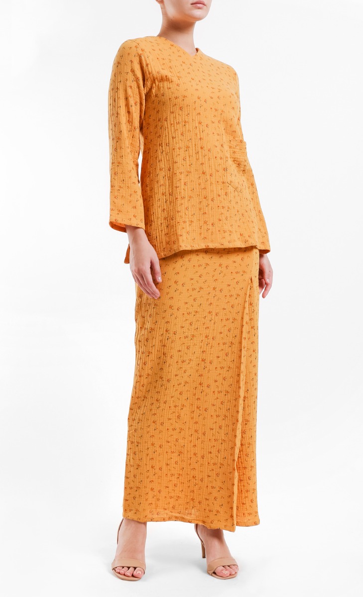Malis Kurung Set in Mustard