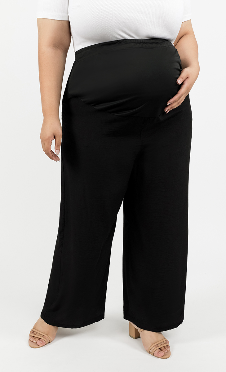 MAMA Flare Pants in Black