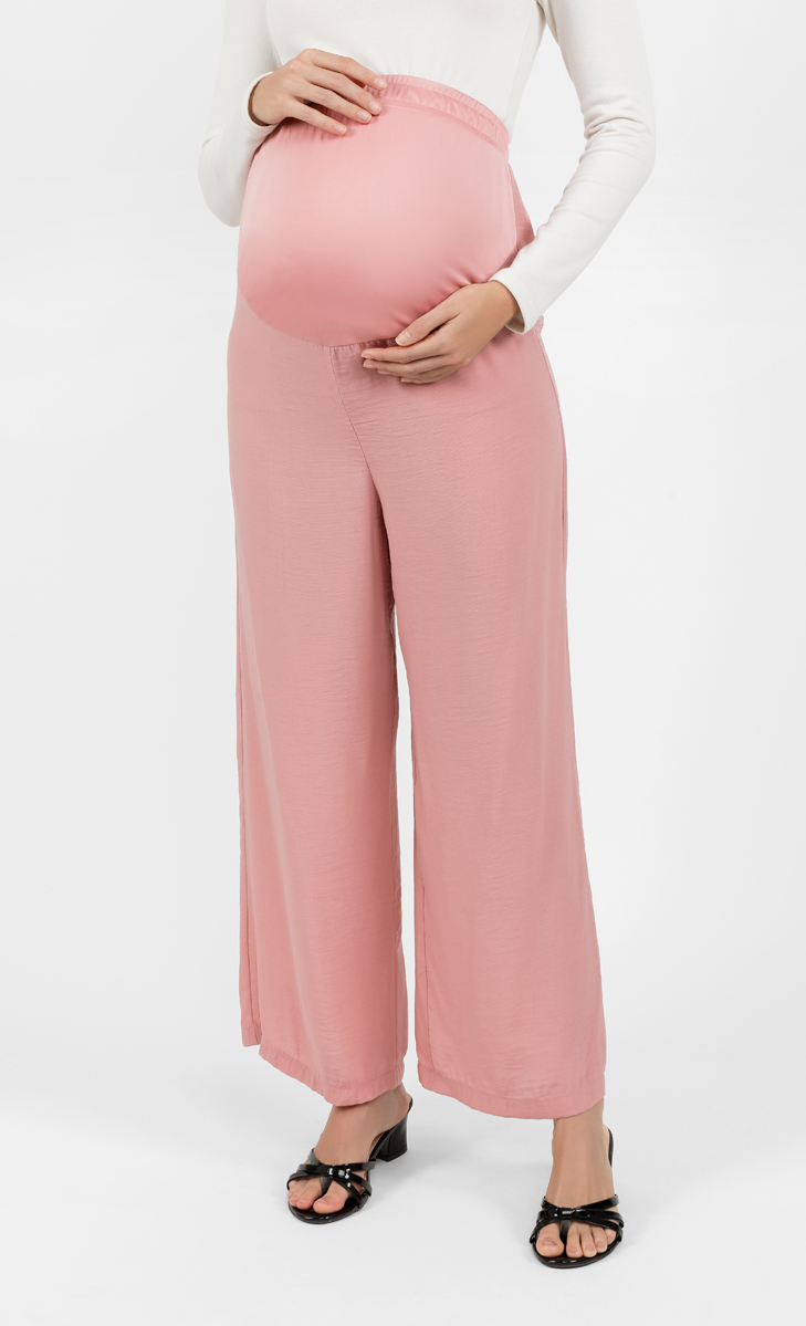MAMA Flare Pants in Dusty Pink