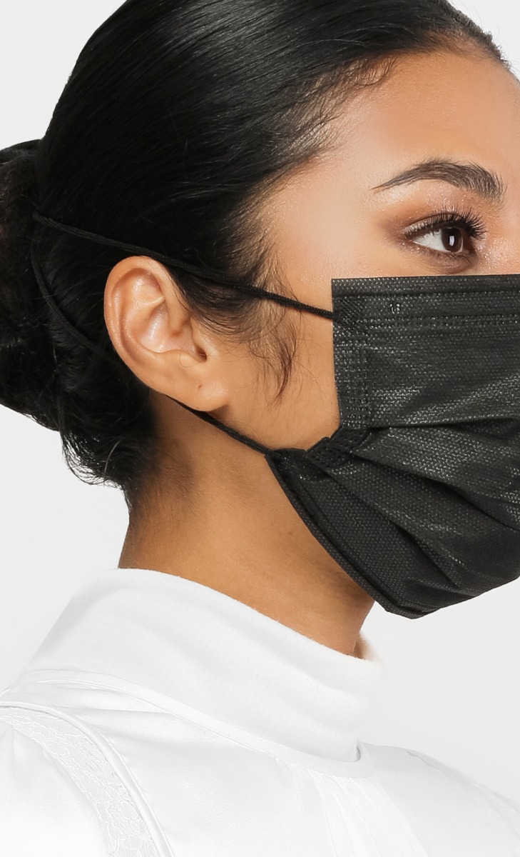 Mask Do It Disposable Face Mask (Head-loop) in Black image 2