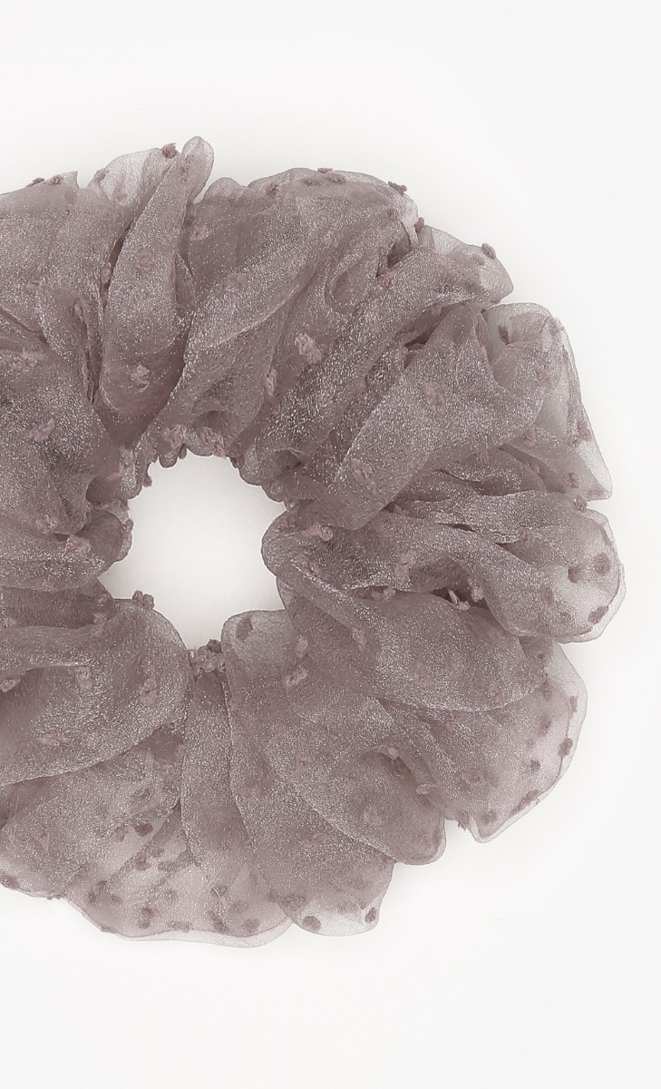 Textured Scrunchie in Mauve image 2