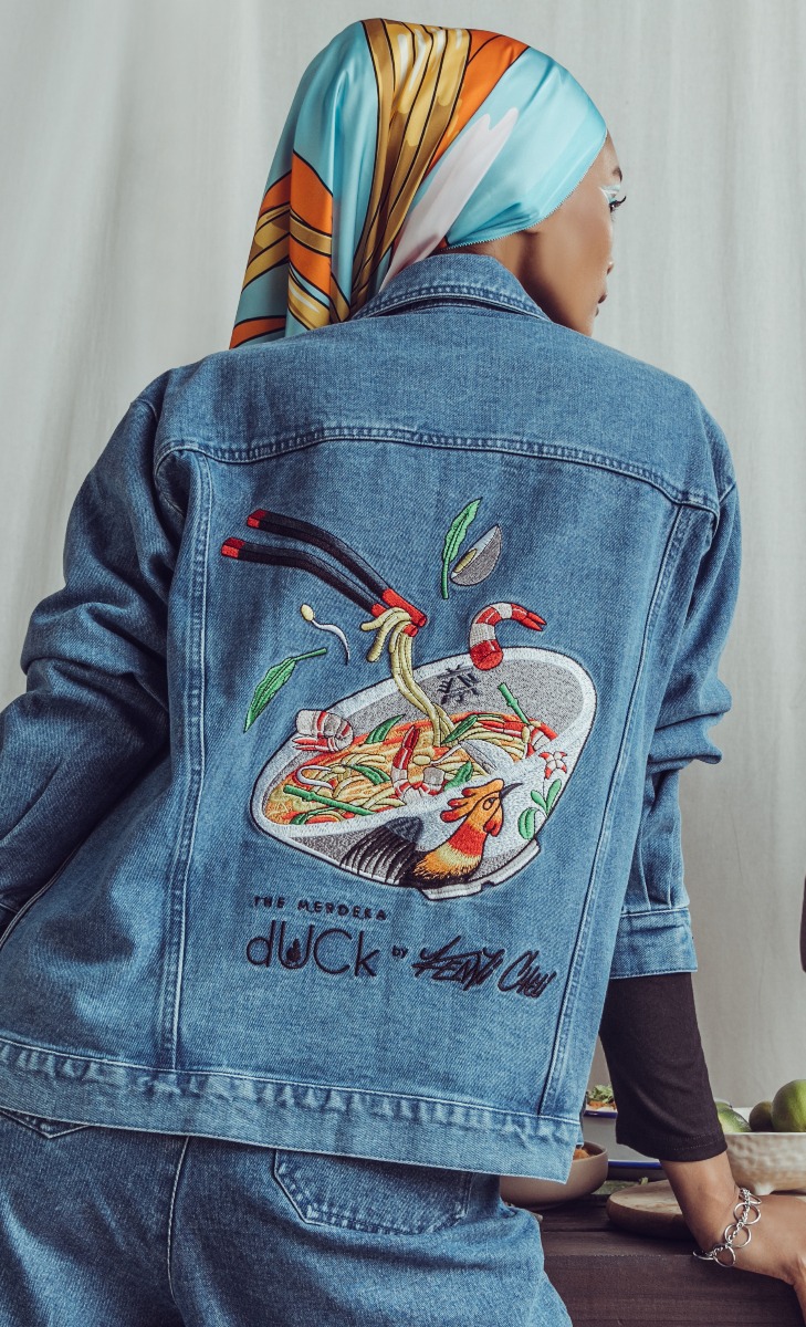 The Merdeka dUCk by Kenji Chai Denim Jacket - Prawn Mee