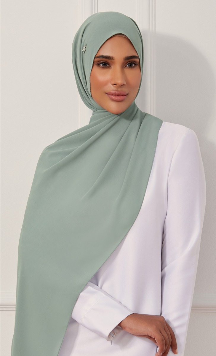 Instant Frappe Scarf with nanotechnology in Misty Jade