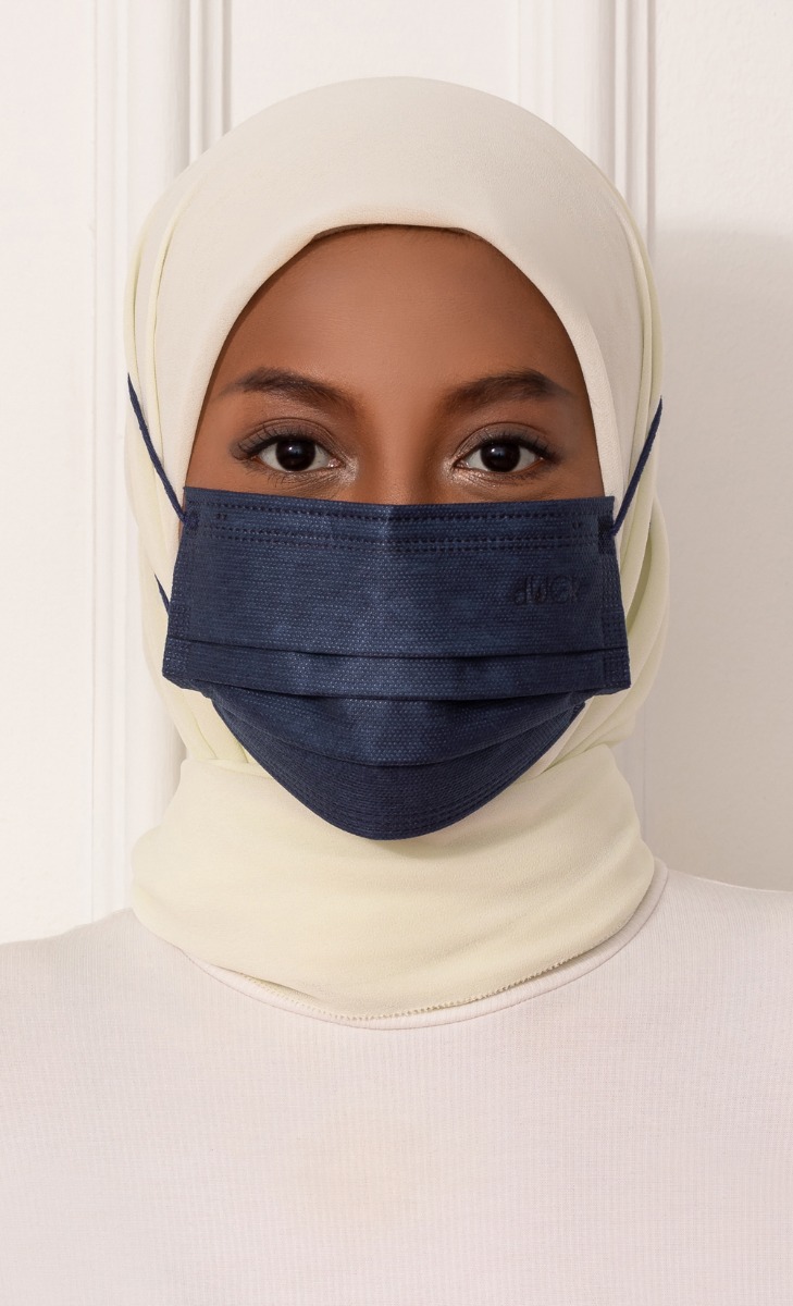 Mask Do It! Disposable Face Mask (Head-loop) in Navy image 2