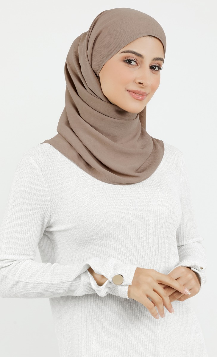 Nikaia Magnetic Chiffon Hijab in Taupe