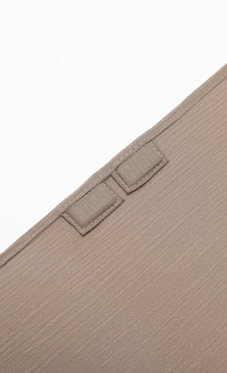 Nikaia Magnetic Triangle Chiffon Hijab in Taupe image 2