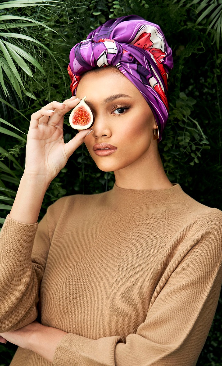 The Fruity dUCk Square Scarf in Fig