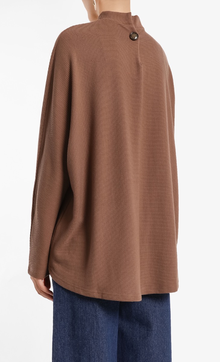 Comeback Ribbed Top in Toffee image 2