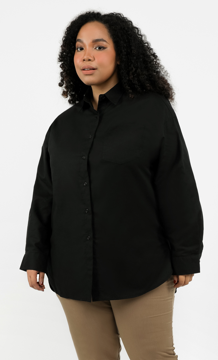 Oxford Oversized Shirt in Black