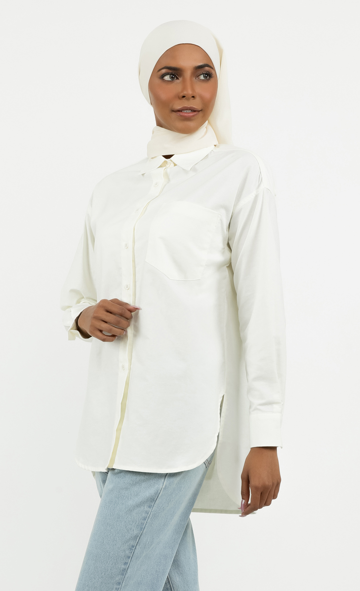 Oxford Oversized Shirt in Off-White