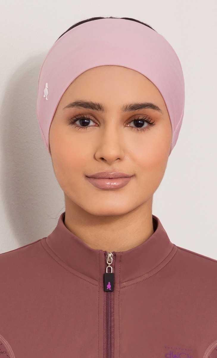 The Sporty dUCk Performance Headband in Rosy image 2