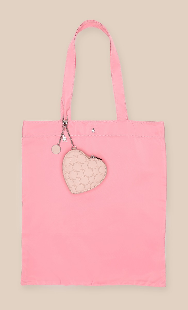 dUCk Monogram Heart-to-Bag Charm - Bubblegum