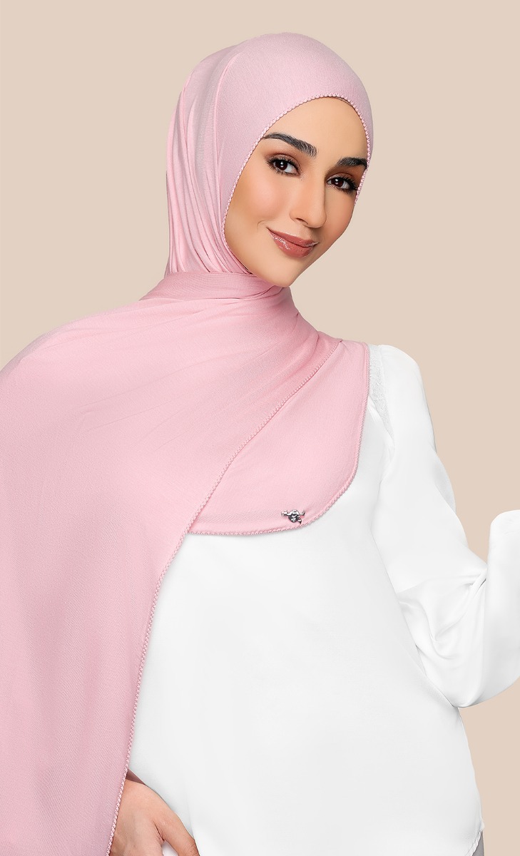 Jersey Shawl with nanotechnology in Pink Aloud