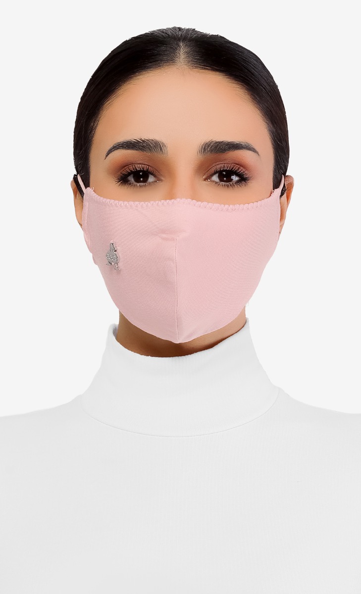 Jersey Face Mask (Ear-loop) in Pink Aloud image 2