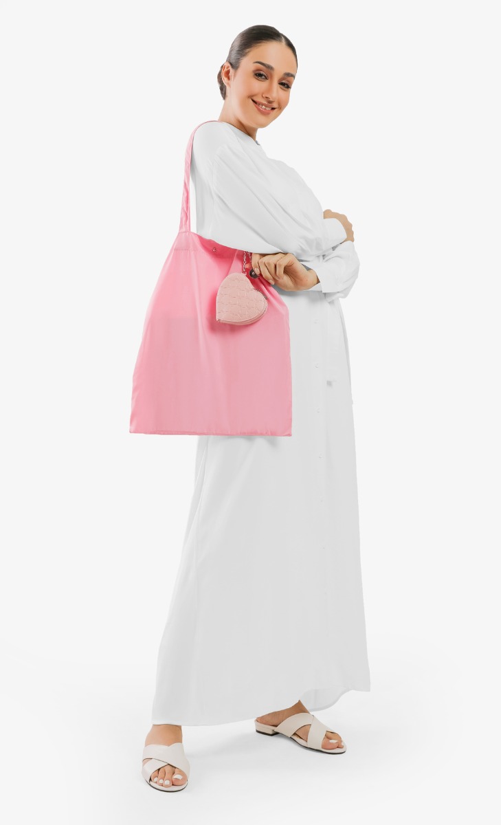 dUCk Monogram Heart-to-Bag Charm - Bubblegum image 2