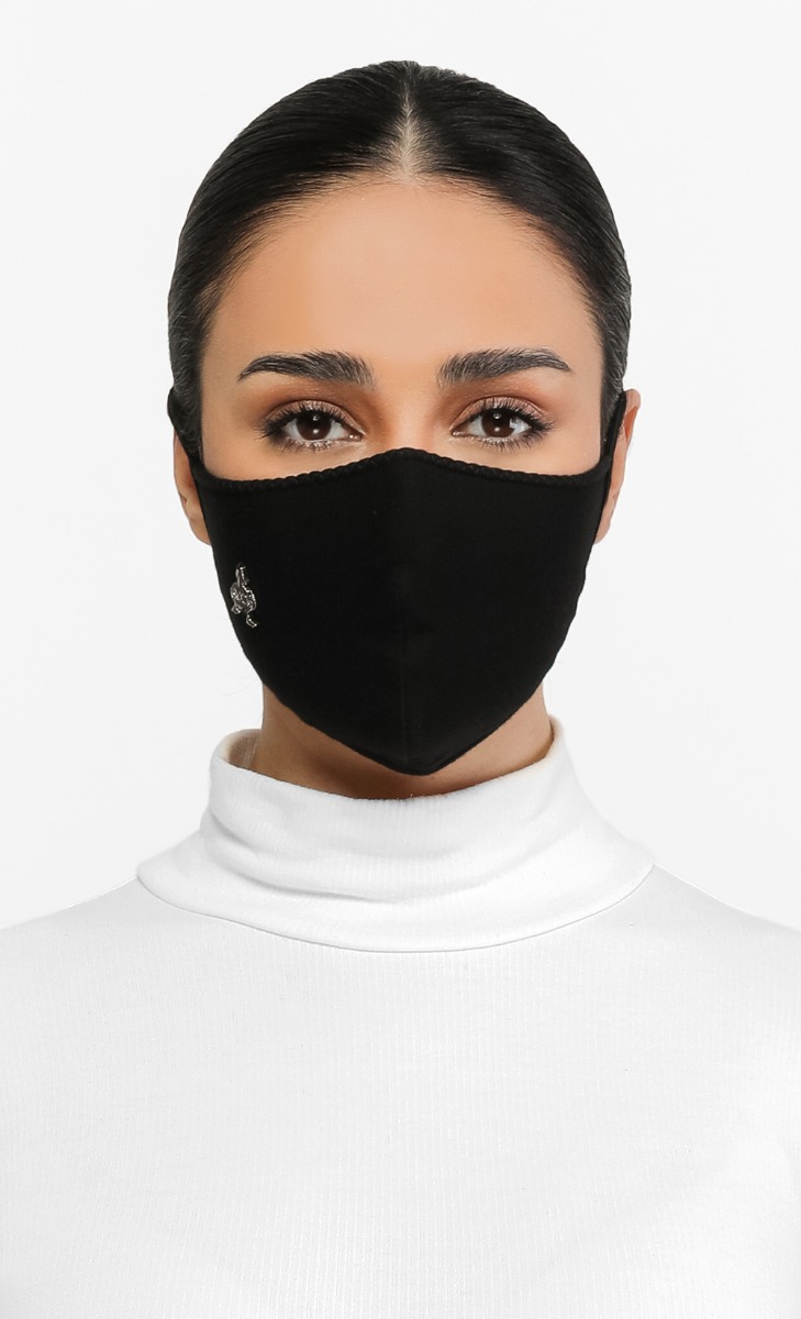 Jersey Face Mask (Tie-back) in Playblack
