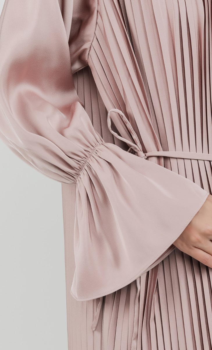 Pleated Maxi Dress in Dusty Mauve image 2