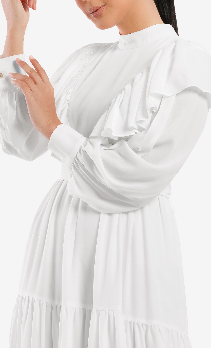 The August Edit Prairie Dress - White image 2