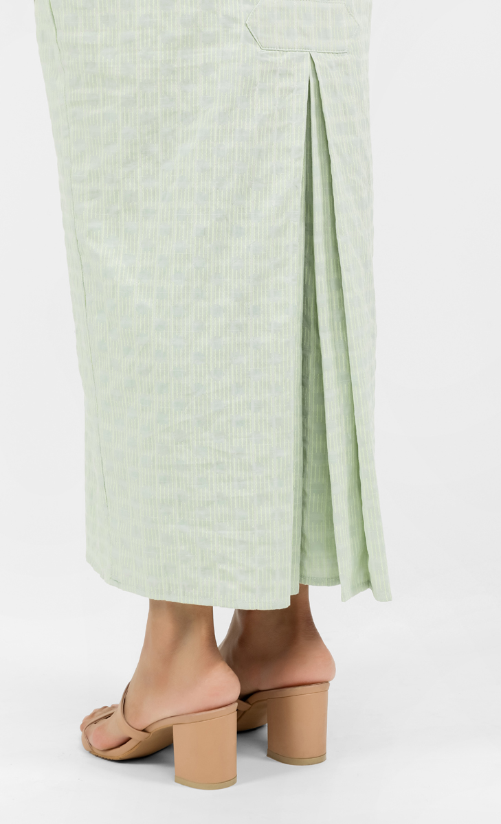 Printed Fitted Pencil Skirt in Mint image 2