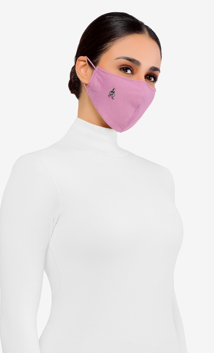 Jersey Face Mask (Ear-loop) in Rose Days image 2