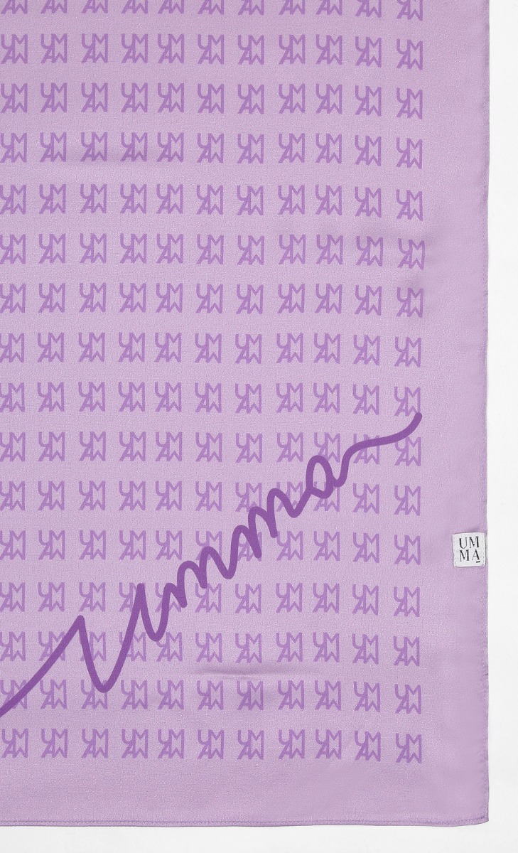 UMMA Monogram Square Scarf in Purple image 2